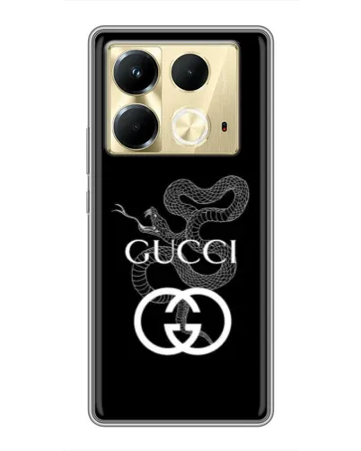 Чехол для Infinix Note 40 с картинкой «Gucci — серебряная змея»