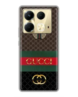 Чехол для Infinix Note 40 с картинкой «Gucci — брендированный десерт»