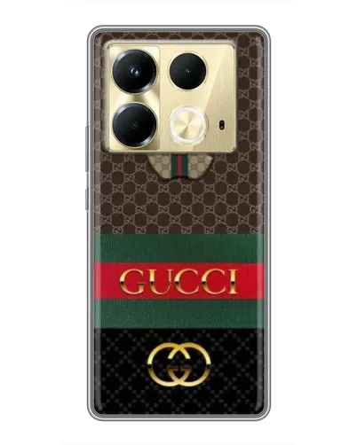 Чехол для Infinix Note 40 с картинкой «Gucci — брендированный десерт»