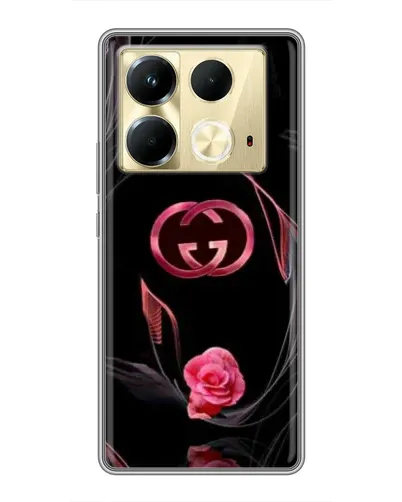 Чехол для Infinix Note 40 с картинкой «Gucci — неоновая роза»