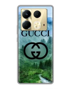 Чехол для Infinix Note 40 с картинкой «Gucci — горный пейзаж»