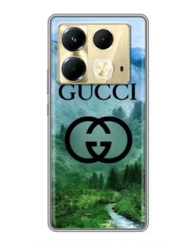 Чехол для Infinix Note 40 с картинкой «Gucci — горный пейзаж»