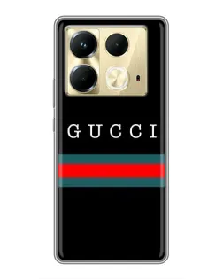 Чехол для Infinix Note 40 с картинкой «Gucci — красный пояс»