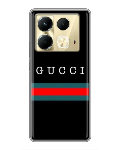 Чехол для Infinix Note 40 с картинкой «Gucci — красный пояс»