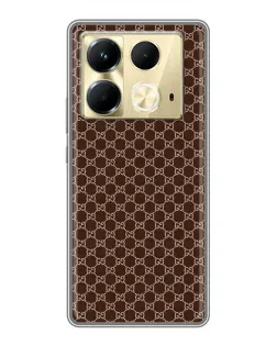 Чехол для Infinix Note 40 с картинкой «Gucci — шоколадная сетка»