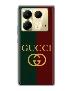 Чехол для Infinix Note 40 с картинкой «Gucci — темно-зеленый градиент»