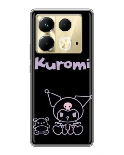 Чохол для Infinix Note 40 з картинкою «Kuromi — чорний мінімалізм»