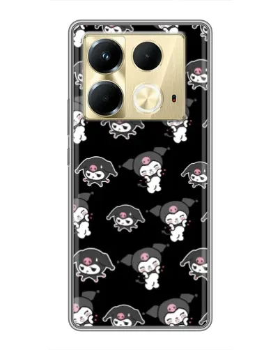 Чохол для Infinix Note 40 з картинкою «Чорний паттерн Kuromi» Чохол для Infinix Note 40 з картинкою «Чорний паттерн Kuromi»