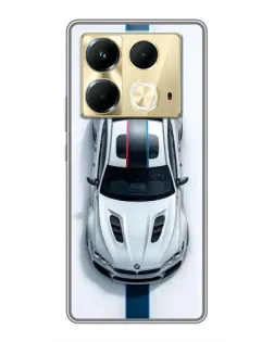 Чехол для Infinix Note 40 с картинкой «Вид сверху — BMW M»