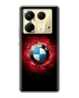 Чехол для Infinix Note 40 с картинкой «Логотип BMW — вспышка»