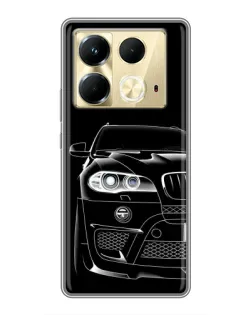 Чехол для Infinix Note 40 с картинкой «Темный силуэт BMW»