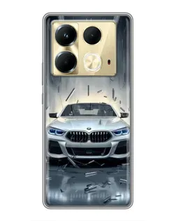 Чехол для Infinix Note 40 с картинкой «BMW в свете фар»