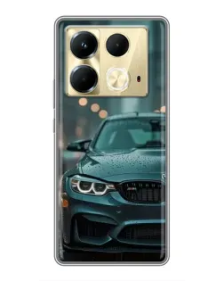 Чехол для Infinix Note 40 с картинкой «BMW в огнях города»