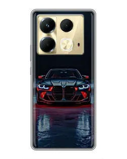 Чехол для Infinix Note 40 с картинкой «BMW на мокрой дороге»