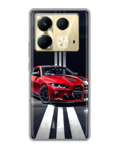 Чехол для Infinix Note 40 с картинкой «Красная BMW на дороге» Чехол для Infinix Note 40 с картинкой «Красная BMW на дороге»
