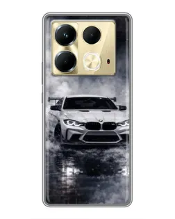 Чехол для Infinix Note 40 с картинкой «BMW сквозь туман»