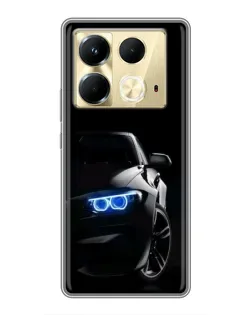 Чехол для Infinix Note 40 с картинкой «BMW — ночной взгляд»