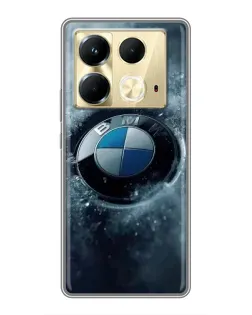 Чехол для Infinix Note 40 с картинкой «Логотип BMW — лед»