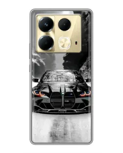 Чехол для Infinix Note 40 с картинкой «BMW — акварельный дрифт»