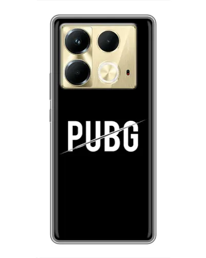Чохол для Infinix Note 40 з картинкою «PUBG — білий логотип»