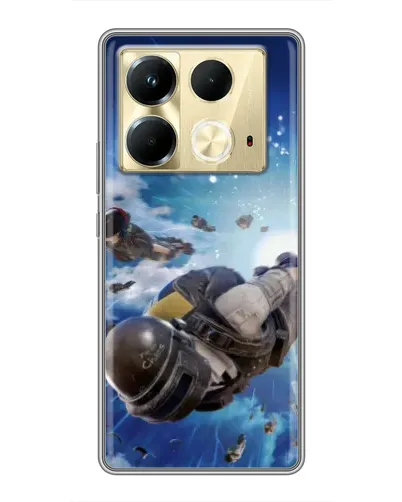 Чохол для Infinix Note 40 з картинкою «Десант PUBG — стрибок»