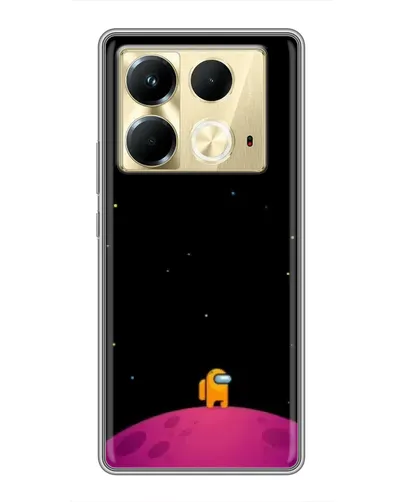 Чехол для Infinix Note 40 с картинкой «Одинокий герой на планете»