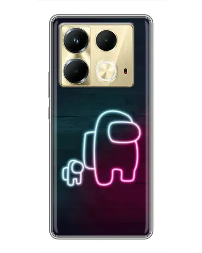 Чехол для Infinix Note 40 с картинкой «Among Us неон-арт»