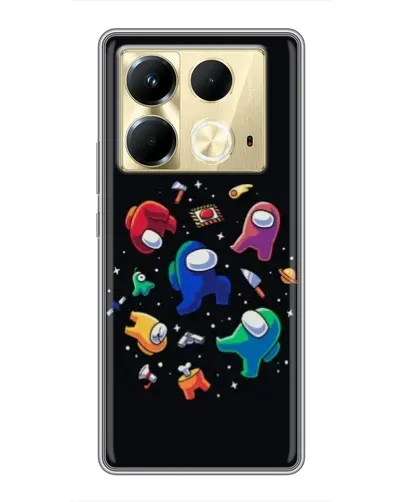 Чехол для Infinix Note 40 с картинкой «Among Us космос»