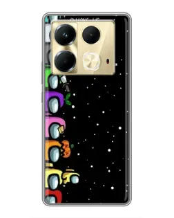 Чехол для Infinix Note 40 с картинкой «Команда Among Us»