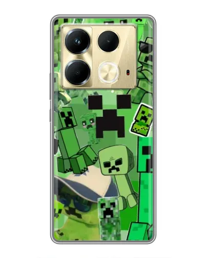Чехол для Infinix Note 40 с картинкой «Криперы Minecraft» Чехол для Infinix Note 40 с картинкой «Криперы Minecraft»