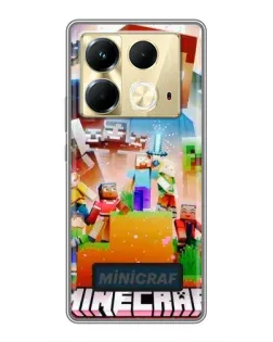 Чохол для Infinix Note 40 з картинкою «Minecraft герої гри»