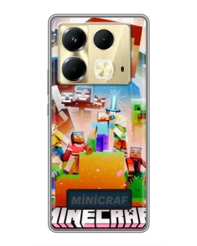 Чехол для Infinix Note 40 с картинкой «Minecraft герои игры» Чехол для Infinix Note 40 с картинкой «Minecraft герои игры»