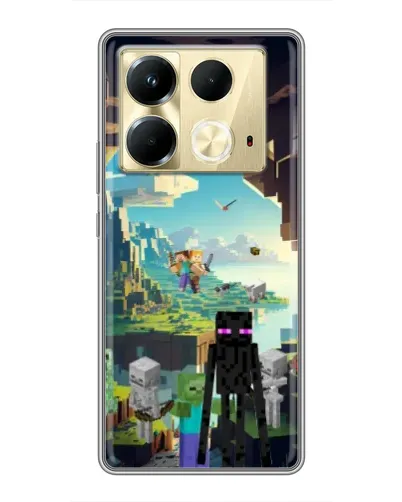 Чехол для Infinix Note 40 с картинкой «Эндермен в лесу» Чехол для Infinix Note 40 с картинкой «Эндермен в лесу»