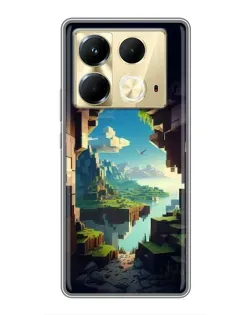 Чехол для Infinix Note 40 с картинкой «Вид из пещеры»