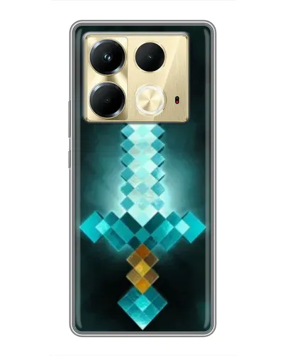 Чехол для Infinix Note 40 с картинкой «Алмазный меч неон» Чехол для Infinix Note 40 с картинкой «Алмазный меч неон»