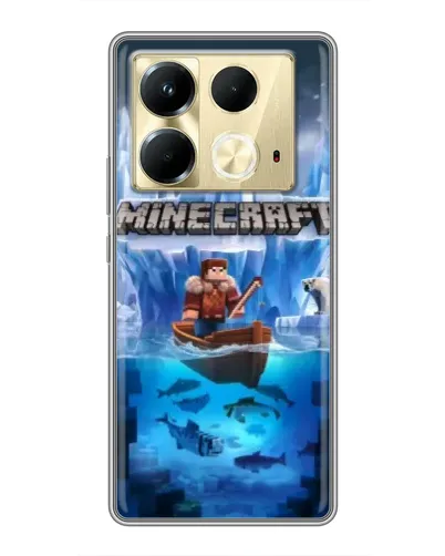 Чехол для Infinix Note 40 с картинкой «Minecraft ледяной мир» Чехол для Infinix Note 40 с картинкой «Minecraft ледяной мир»