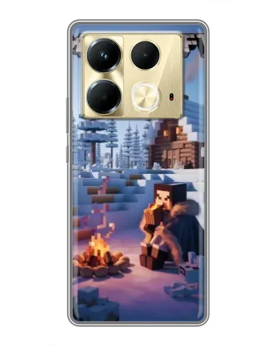 Чехол для Infinix Note 40 с картинкой «Зимний Minecraft» Чехол для Infinix Note 40 с картинкой «Зимний Minecraft»