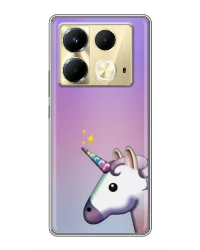 Чехол для Infinix Note 40 с картинкой «Единорог градиент»