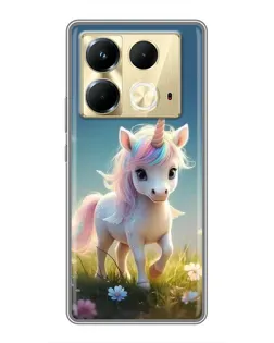 Чехол для Infinix Note 40 с картинкой «Единорог на поляне» Чехол для Infinix Note 40 с картинкой «Единорог на поляне»