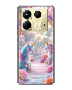 Чехол для Infinix Note 40 с картинкой «Радуга и единороги» Чехол для Infinix Note 40 с картинкой «Радуга и единороги»