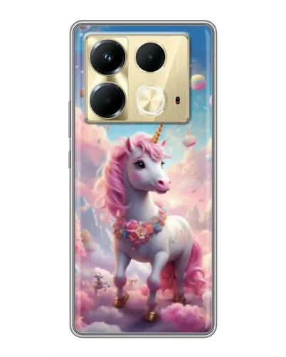 Чехол для Infinix Note 40 с картинкой «Единорог среди облаков»