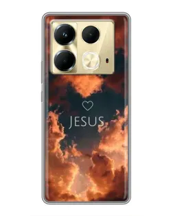 Чехол для Infinix Note 40 с картинкой «Сияние Имени Jesus»