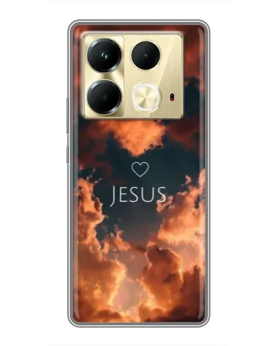 Чехол для Infinix Note 40 с картинкой «Сияние Имени Jesus»