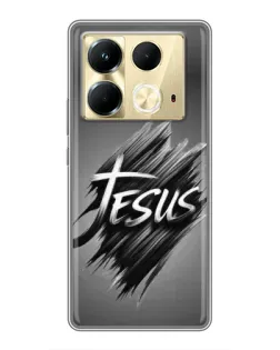 Чехол для Infinix Note 40 с картинкой «Надпись Jesus Graffiti»