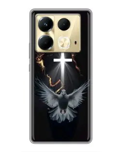 Чехол для Infinix Note 40 с картинкой «Голубь и Свет»