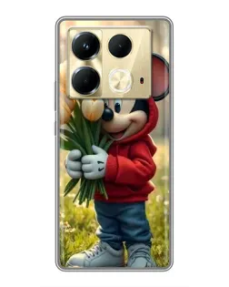 Чехол для Infinix Note 40 с картинкой «Микки с тюльпанами» Чехол для Infinix Note 40 с картинкой «Микки с тюльпанами»