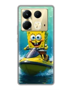 Чехол для Infinix Note 40 с картинкой «Спанч Боб на гидроцикле» Чехол для Infinix Note 40 с картинкой «Спанч Боб на гидроцикле»