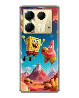 Чехол для Infinix Note 40 с картинкой «Космический фастфуд» Чехол для Infinix Note 40 с картинкой «Космический фастфуд»