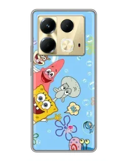 Чехол для Infinix Note 40 с картинкой «Веселые пузырьки»