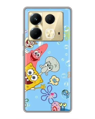 Чехол для Infinix Note 40 с картинкой «Веселые пузырьки»